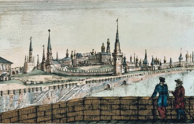 Vista del Kremlin en Moscú, de "Viajes" de Edouard de Montule de Unknown artist
