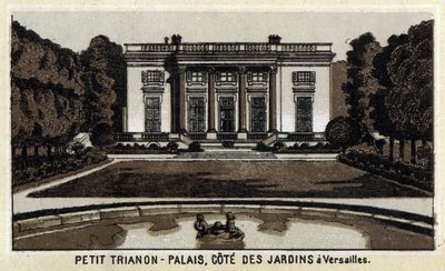 Vista del Pequeño Trianón en los jardines de Versalles. de Unknown artist