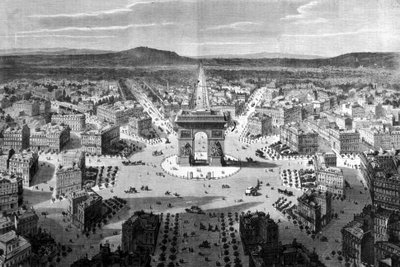 Vista de la Plaza de la Estrella en París. de Unknown artist