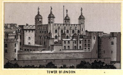 Vista de la Torre de Londres, antigua prisión, Inglaterra de Unknown artist