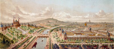 Vista de la Exposición Universal en París en 1878. Grabado del siglo XIX. París, B.N. de Unknown artist