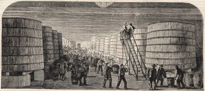 Vista de la bodega en el Chateau - Lafitte en 1860 de Unknown artist