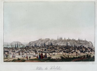 Vista de la ciudad de Fabolsk, Siberia. En “El traje antiguo y moderno” de Unknown artist