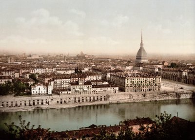 Vista de la ciudad de Turín (Torino) en Italia en 1890 de Unknown artist