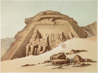 Vista del templo de Abu Simbel. Egipto. Ilustración del siglo XIX. París, Colegio de Francia de Unknown artist