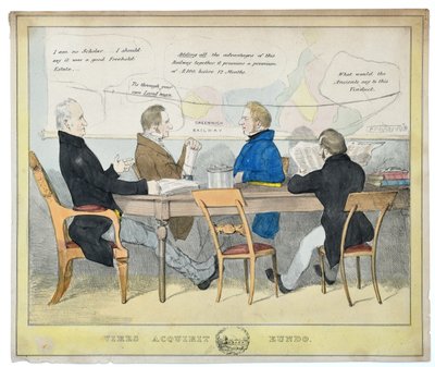 Vires Acquirit Eundo (Recogemos fuerzas a medida que avanzamos), c.1835 (litografía coloreada a mano sobre papel) de Unknown artist
