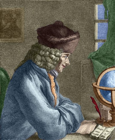 Voltaire (1694-1778) en su oficina en Vernay. de Unknown artist