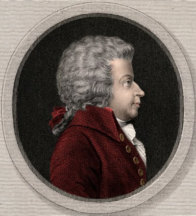 Wolfgang Amadeus Mozart 1756-1791 - grabado - siglo XIX de Unknown artist