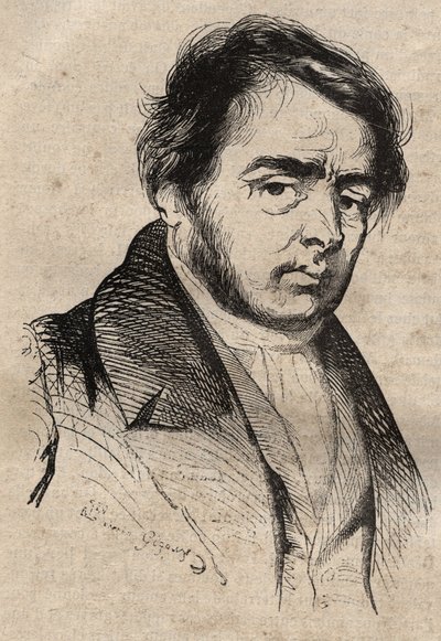 Xavier Sigalon (1787-1837) pintor, grabado de Unknown artist