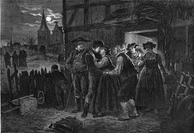Jóvenes alsacianos emigrados para escapar del servicio militar prusiano. de Unknown artist
