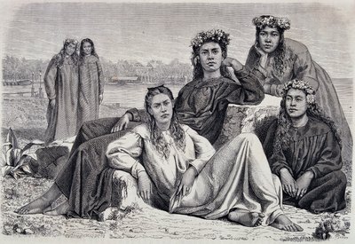 Jóvenes de Tahití - en "Le Tour du Monde" de Unknown artist