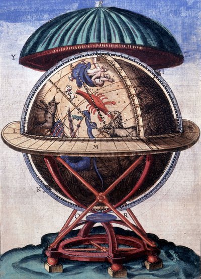 Esfera zodiacal. Grabado. Siglo XVII. B.N, París de Unknown artist