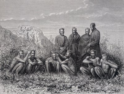 Cafres zulúes (tribu Ring-Kop) de Unknown artist