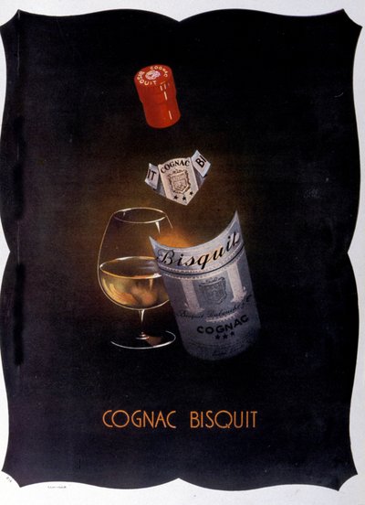 Cartel publicitario para Cognac Bisquit. 1932. de Unknown artist