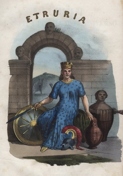 Alegoría de Etruria - grabado de “Usi e Costumi di Tutti i Popoli dell