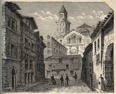 Catedral Saint-Front - Périgueux - Dordoña - Francia - (Saint Front) grabado en “PATRIE” - DESCRIPCIÓN PICTÓRICA DE FRANCIA EN 6 VOLÚMENES POR LUCIEN HUARD - finales del siglo XIX de Unknown artist