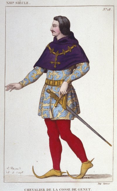 Traje de Caballero de la Cosecha de Genet (grabado de 1830) de Unknown artist