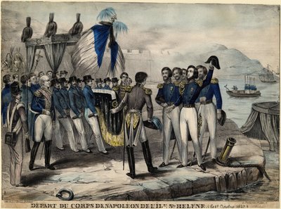 Salida del cuerpo de Napoleón de la isla de Santa Elena de Unknown artist