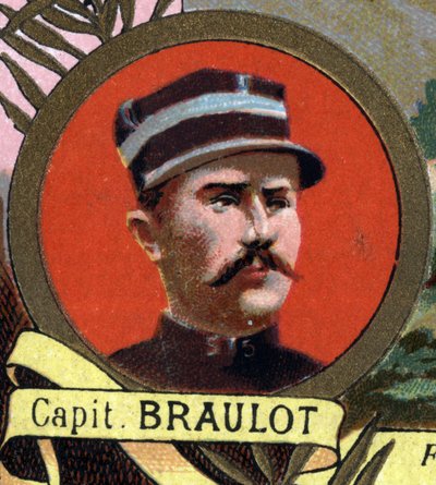 Retrato del Capitán BRAULOT, capitán de infantería naval, que murió en el Campo de Honor en Bonna, Sudán en 1897 de Unknown artist