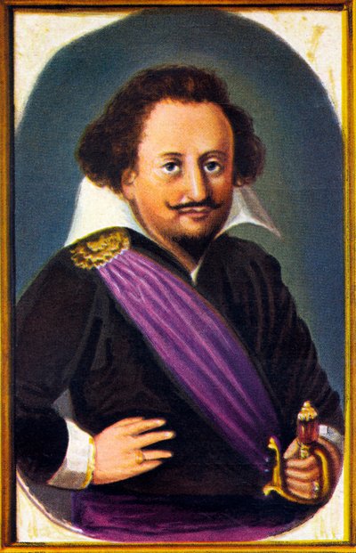 retrato de Carl Gustaf Wrangel (cromnolitografía) de Unknown artist