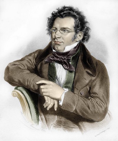 Retrato de Franz Schubert (1797-1828), compositor austriaco de Unknown artist