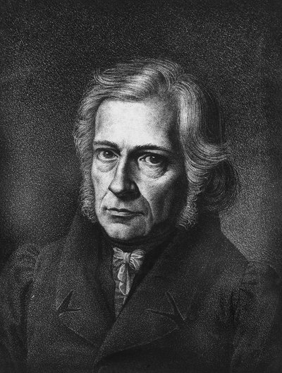Retrato de Friedrich Daniel Ernst Schleiermacher. Filósofo y teólogo alemán (nacido en Breslau) de Unknown artist
