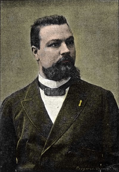 Retrato de Gerard Encausse, conocido como Papus, ocultista, cofundador de la Orden Martinista (1865-1916). de Unknown artist