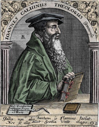 Retrato de Jean Calvin (1509-1564), reformador religioso y escritor francés. de Unknown artist