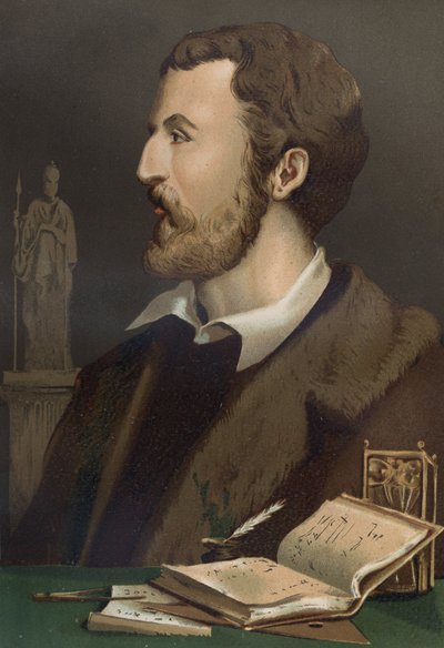 Retrato de Jerome Cardan en italiano Gerolamo Cardano (Cardanus Hieronymus) Médico, matemático, filósofo y astrólogo italiano (Pavía). de Unknown artist