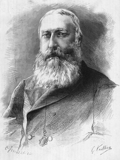 Retrato de Leopoldo II (1835-1909). Rey de los belgas (1865-1909). de Unknown artist