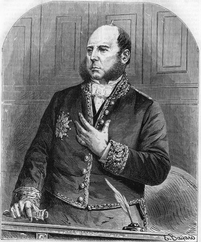 Retrato de Pierre Jules Baroche en la legislatura en 1861. Político francés (1802-1870) de Unknown artist