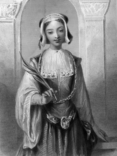 Retrato de Santa Justina, virgen y mártir de Antioquía. de Unknown artist