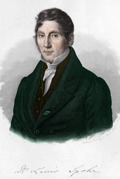 Retrato del compositor alemán Louis Spohr (1784-1859). de Unknown artist