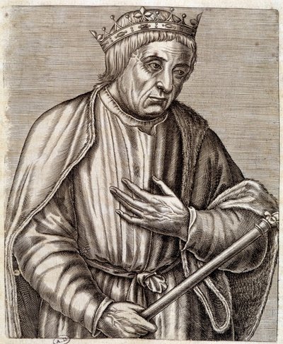 Retrato del rey de Polonia Casimiro III el Grande. 1310-1370. grabado del siglo XVII. de Unknown artist
