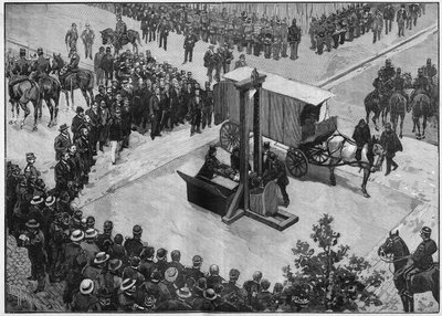 La ejecución del anarquista Caserio en Lyon en 1894 de Unknown artist