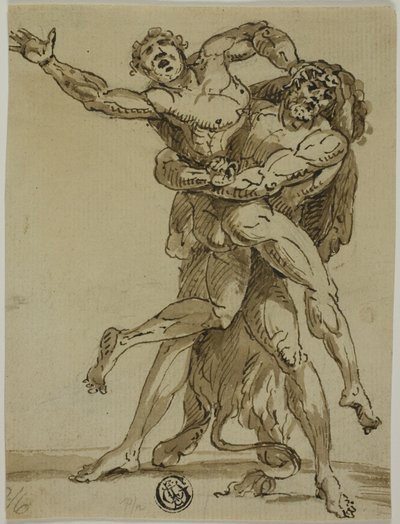 Hércules y Anteo de Unknown Italian