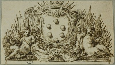 Escudo de los Médicis flanqueado por Putti de Unknown Italian