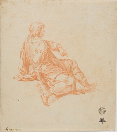 Jóvenes sentados de perfil de Unknown Italian