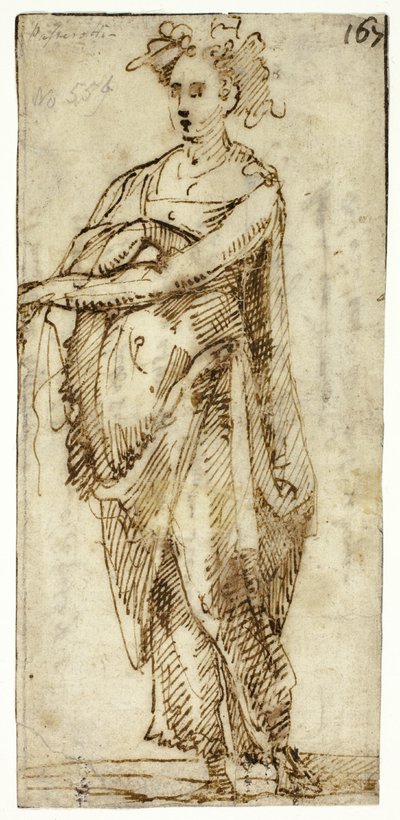 Figura de mujer de cuerpo entero de Unknown Sienese