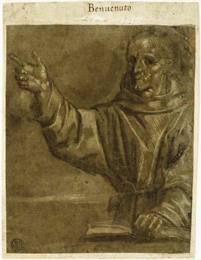 San Bernardino de Siena Predicando con un libro abierto de Unknown Sienese