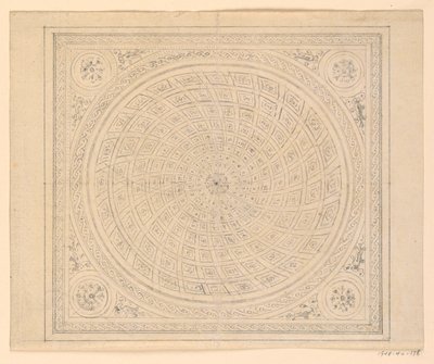 Dibujo, Diseño del techo, 1815-22 de Unknown artistUnknown artist