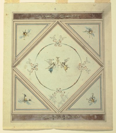 Dibujo, Techo de un dormitorio, 1820-23 de Unknown artistUnknown artist