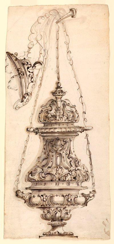 Dibujo, Incensario, 1730-60 de Unknown artistUnknown artist
