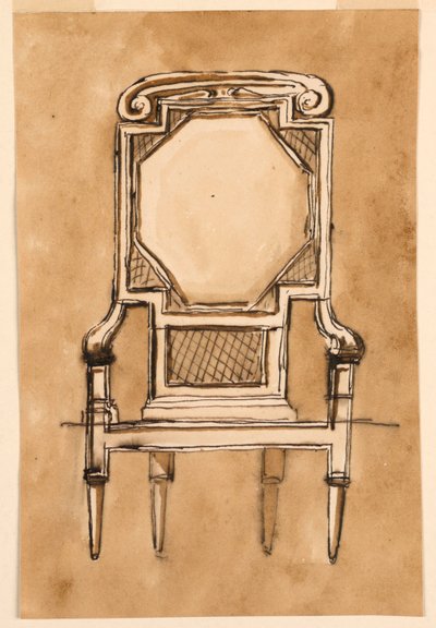 Dibujo, Silla, 1780-1790 de Unknown artistUnknown artist