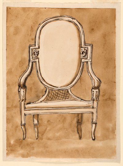 Dibujo, Silla, 1780-90 de Unknown artistUnknown artist