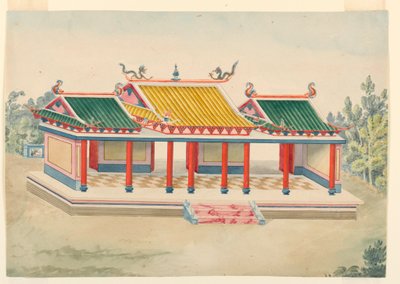 Dibujo, Pabellón de la Chinoiserie, 1815-22 de Unknown artistUnknown artist