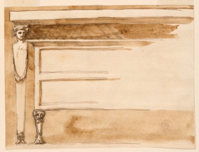 Dibujo, mesa consola y cómoda, ca. 1795 de Unknown artistUnknown artist