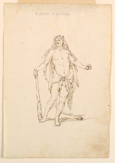 Dibujo, Diseño de vestuario: Fuerza heroica para un ballet, ca. 1720 de Unknown artistUnknown artist
