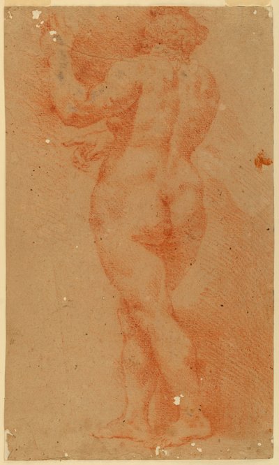 Dibujo, Estudio contraprueba de una mujer desnuda, principios del siglo XVII de Unknown artistUnknown artist