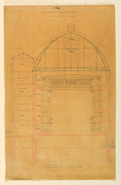 Dibujo, Sección transversal del Théâtre de l